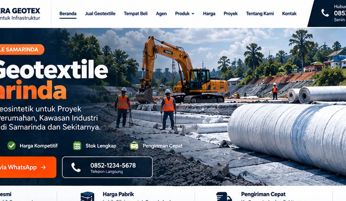 Geotextile untuk proyek Samarinda